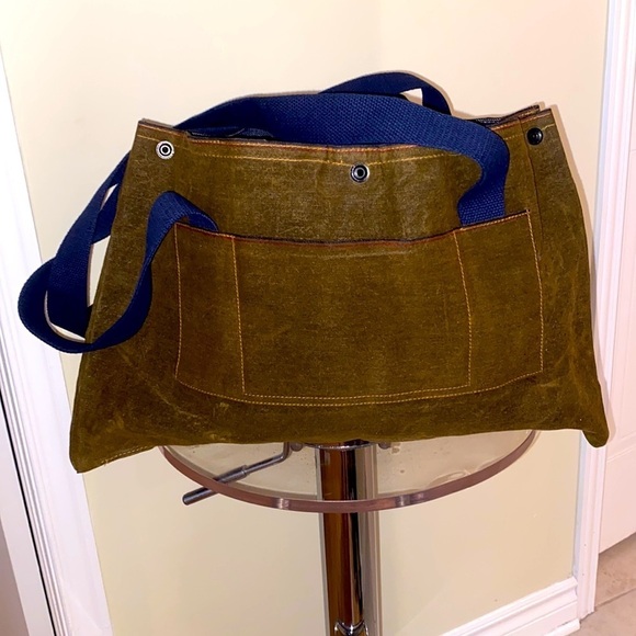 Tilden Reed one of a kind handmade men’s solid denim bag w/straps. NWOT 👖👜 - Picture 5 of 12